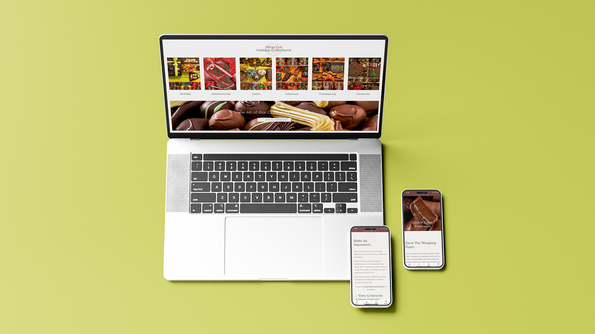Aigner Chocolates Website
