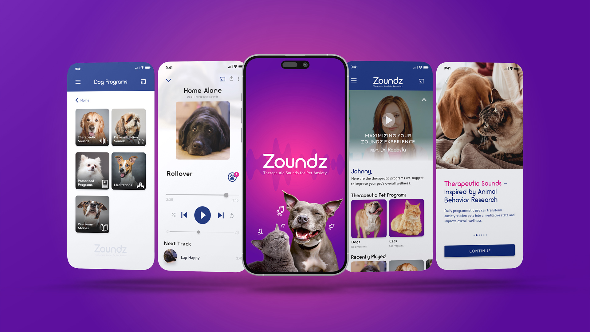 Zoundz Therapeutic Sounds for Pet Anxiety App